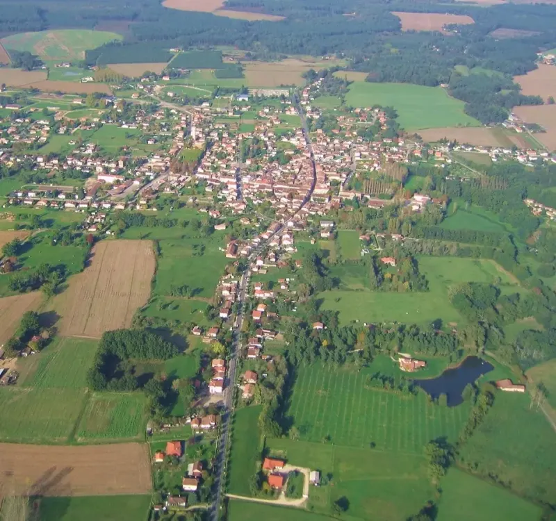 Localisation et communes limitrophes de Gabarret